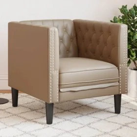 Sillón Chesterfield de cuero artificial marrón capuchino von , Sofas - Ref: Foro24-372657, Preis: 160,94 €, Rabatt: %