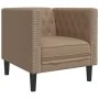 Sillón Chesterfield de cuero artificial marrón capuchino de , Sofás - Ref: Foro24-372657, Precio: 160,94 €, Descuento: %