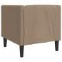 Sillón Chesterfield de cuero artificial marrón capuchino de , Sofás - Ref: Foro24-372657, Precio: 160,94 €, Descuento: %