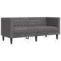 Sofá Chesterfield de 2 plazas cuero artificial gris de , Sofás - Ref: Foro24-372662, Precio: 252,64 €, Descuento: %