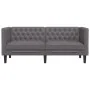 Sofá Chesterfield de 2 plazas cuero artificial gris de , Sofás - Ref: Foro24-372662, Precio: 252,64 €, Descuento: %