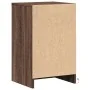 Mesita de noche con luces LED madera de ingeniería roble marrón by , Nightstands - Ref: Foro24-852018, Price: 62,81 €, Discou...