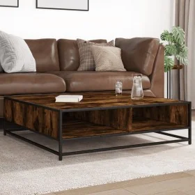 Mesa de centro de madera de ingeniería y metal roble ahumado von , Couchtisch - Ref: Foro24-848776, Preis: 83,21 €, Rabatt: %
