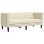 Juego de sofás Chesterfield 3 piezas cuero sintético crema by , Sofas - Ref: Foro24-3209268, Price: 716,15 €, Discount: %