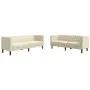Juego de sofás Chesterfield 2 piezas cuero sintético crema by , Sofas - Ref: Foro24-3209275, Price: 546,96 €, Discount: %