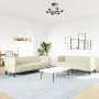 Juego de sofás Chesterfield 2 piezas cuero sintético crema by , Sofas - Ref: Foro24-3209275, Price: 546,96 €, Discount: %