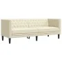 Juego de sofás Chesterfield 2 piezas cuero sintético crema by , Sofas - Ref: Foro24-3209275, Price: 546,96 €, Discount: %