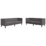 Juego de sofás Chesterfield 2 piezas cuero sintético gris by , Sofas - Ref: Foro24-3209277, Price: 517,65 €, Discount: %