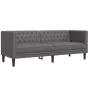 Juego de sofás Chesterfield 2 piezas cuero sintético gris by , Sofas - Ref: Foro24-3209277, Price: 517,65 €, Discount: %
