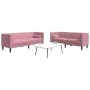 Set de sofás Chesterfield con cojines 2 piezas terciopelo rosa de , Sofás - Ref: Foro24-3209294, Precio: 630,64 €, Descuento: %
