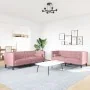 Set de sofás Chesterfield con cojines 2 piezas terciopelo rosa de , Sofás - Ref: Foro24-3209294, Precio: 630,64 €, Descuento: %