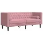Set de sofás Chesterfield con cojines 2 piezas terciopelo rosa de , Sofás - Ref: Foro24-3209294, Precio: 630,64 €, Descuento: %
