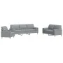 Juego de sofás con cojines 3 piezas tela gris claro de , Sofás - Ref: Foro24-3278303, Precio: 626,89 €, Descuento: %