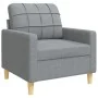 Juego de sofás con cojines 3 piezas tela gris claro de , Sofás - Ref: Foro24-3278303, Precio: 626,89 €, Descuento: %