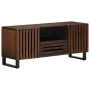 Mueble de TV madera maciza mango marrón 100x34x46 cm de , Almacenamiento para CD y DVD - Ref: Foro24-377506, Precio: 139,13 €...