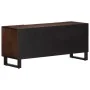 Mueble de TV madera maciza mango marrón 100x34x46 cm de , Almacenamiento para CD y DVD - Ref: Foro24-377506, Precio: 139,13 €...