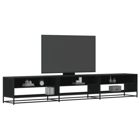 Mueble de TV madera de ingeniería negro 270x40x46 cm de , Muebles TV - Ref: Foro24-3300810, Precio: 155,46 €, Descuento: %