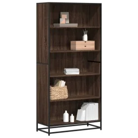 Estantería madera de ingeniería marrón roble 80,5x35x170,5 cm de , Librerías y estanterías - Ref: Foro24-3300859, Precio: 135...