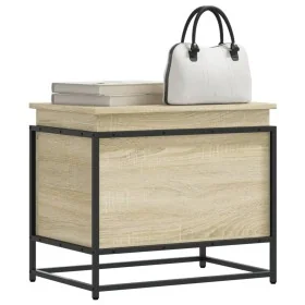 Caja de almacenaje madera ingeniería roble sonoma 60x40x51,5 cm de , Cestas para almacenaje - Ref: Foro24-848795, Precio: 55,...