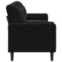 Sofá de 3 plazas con cojines terciopelo negro 210 cm de , Sofás - Ref: Foro24-3278244, Precio: 311,77 €, Descuento: %