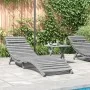 Tumbona de madera maciza de acacia gris 184x55x64 cm by , Loungers - Ref: Foro24-363279, Price: 159,79 €, Discount: %