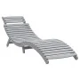 Tumbona de madera maciza de acacia gris 184x55x64 cm by , Loungers - Ref: Foro24-363279, Price: 159,79 €, Discount: %