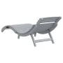 Tumbona de madera maciza de acacia gris 184x55x64 cm by , Loungers - Ref: Foro24-363279, Price: 159,79 €, Discount: %