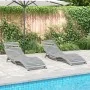 Tumbonas 2 unidades madera maciza acacia gris 184x55x64 cm de , Tumbonas - Ref: Foro24-3155468, Precio: 309,01 €, Descuento: %