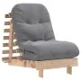 Futón sofá cama con colchón madera maciza de pino 60x206x11 cm de , Futones - Ref: Foro24-846746, Precio: 153,32 €, Descuento: %