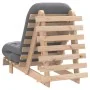 Futón sofá cama con colchón madera maciza de pino 60x206x11 cm de , Futones - Ref: Foro24-846746, Precio: 153,32 €, Descuento: %
