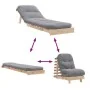 Futón sofá cama con colchón madera maciza de pino 60x206x11 cm de , Futones - Ref: Foro24-846746, Precio: 153,32 €, Descuento: %
