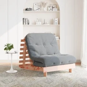 Futón sofá cama con colchón madera maciza Douglas 80x206x11 cm de , Futones - Ref: Foro24-846759, Precio: 190,89 €, Descuento: %