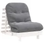 Futón sofá cama con colchón madera maciza blanco 70x206x11 cm de , Futones - Ref: Foro24-846752, Precio: 194,06 €, Descuento: %