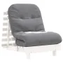 Futón sofá cama con colchón madera maciza blanco 70x206x11 cm de , Futones - Ref: Foro24-846752, Precio: 194,06 €, Descuento: %