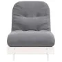 Futón sofá cama con colchón madera maciza blanco 70x206x11 cm de , Futones - Ref: Foro24-846752, Precio: 194,06 €, Descuento: %