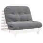 Futón sofá cama con colchón madera maciza blanco 100x206x11 cm de , Futones - Ref: Foro24-846767, Precio: 243,63 €, Descuento: %