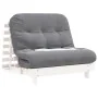 Futón sofá cama con colchón madera maciza blanco 100x206x11 cm de , Futones - Ref: Foro24-846767, Precio: 243,63 €, Descuento: %