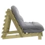 Futón sofá cama con colchón madera impregnada pino 90x206x11 cm de , Futones - Ref: Foro24-846765, Precio: 206,39 €, Descuent...