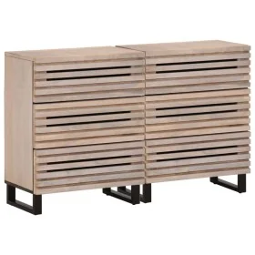 Aparador 2 piezas madera maciza de mango 60x34x75 cm by , Sideboards - Ref: Foro24-3217084, Price: 286,30 €, Discount: %