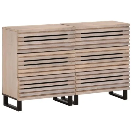 Aparador 2 piezas madera maciza de mango 60x34x75 cm de , Aparadores - Ref: Foro24-3217084, Precio: 286,30 €, Descuento: %