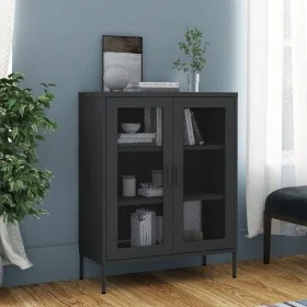 Armario de almacenamiento acero gris antracita 80x35x101,5 cm by , Lockers and storage cabinets - Ref: Foro24-336177, Price: ...