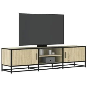 Mueble TV metal y madera ingeniería roble Sonoma 160x35x41 cm de , Muebles TV - Ref: Foro24-848845, Precio: 109,69 €, Descuen...