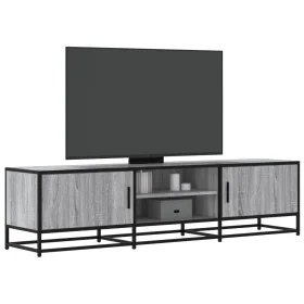 Mueble TV metal y madera ingeniería gris Sonoma 160x35x41 cm de , Muebles TV - Ref: Foro24-848847, Precio: 113,81 €, Descuent...