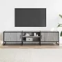 Mueble TV metal y madera ingeniería gris Sonoma 160x35x41 cm de , Muebles TV - Ref: Foro24-848847, Precio: 113,81 €, Descuent...