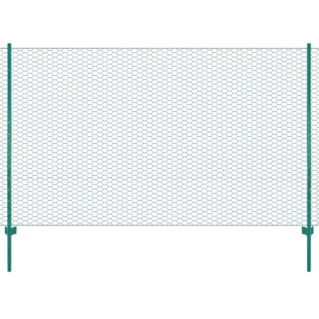 Valla de malla de alambre con postes de acero 25x1,5 m verde by , fence panels - Ref: Foro24-144606, Price: 149,68 €, Discoun...