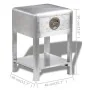 Mesita de estilo aviador con 1 cajón vintage de , Mesas auxiliares - Ref: Foro24-242115, Precio: 201,71 €, Descuento: %