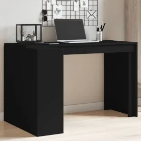 Escritorio de madera de ingeniería negro 123,5x73,5x75 cm by , Desks - Ref: Foro24-847983, Price: 118,93 €, Discount: %