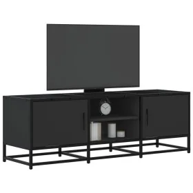 Mueble de TV madera de ingeniería y metal negro 120x35x41 cm by , TV Furniture - Ref: Foro24-848839, Price: 103,32 €, Discoun...