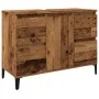 Mueble de lavabo madera ingeniería envejecida 80x33x60 cm by , bathroom vanities - Ref: Foro24-857129, Price: 99,57 €, Discou...