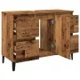 Mueble de lavabo madera ingeniería envejecida 80x33x60 cm by , bathroom vanities - Ref: Foro24-857129, Price: 99,57 €, Discou...